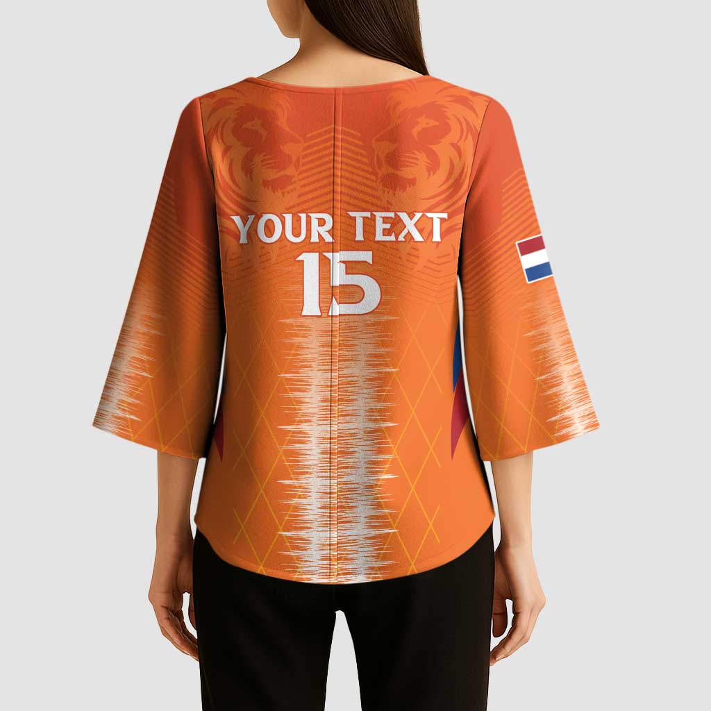 Custom Netherlands Football Kimono Sleeve Blouse Go Champions Oranje - Wonder Print Shop