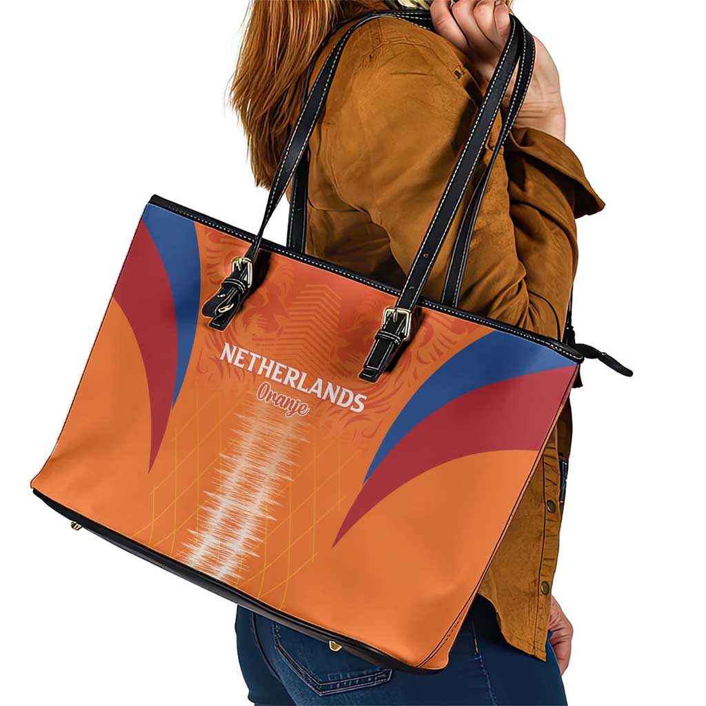Netherlands Football Leather Tote Bag Go Champions Oranje - Wonder Print Shop