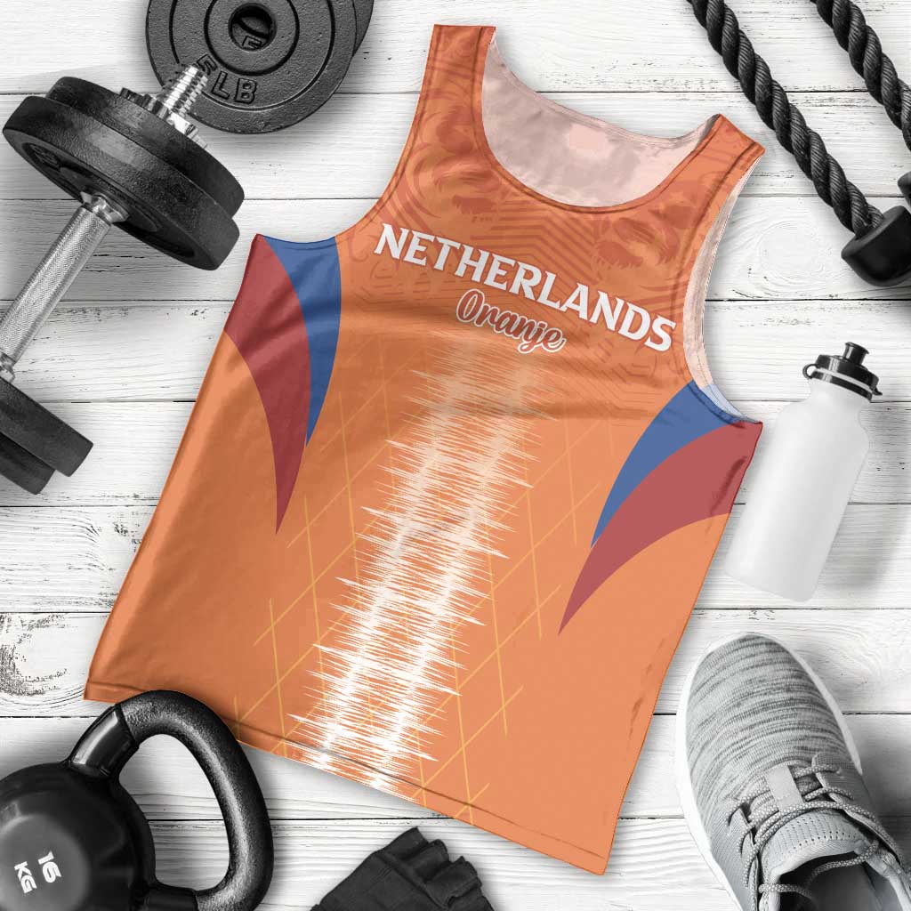 Custom Netherlands Football Men Tank Top Go Champions Oranje - Wonder Print Shop
