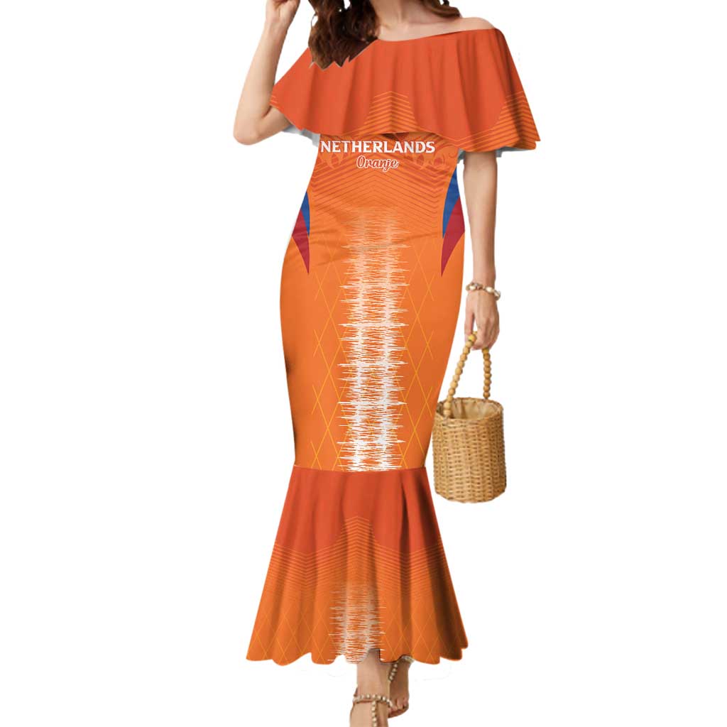 Custom Netherlands Football Mermaid Dress Go Champions Oranje - Wonder Print Shop