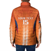 Custom Netherlands Football Padded Jacket Go Champions Oranje - Wonder Print Shop