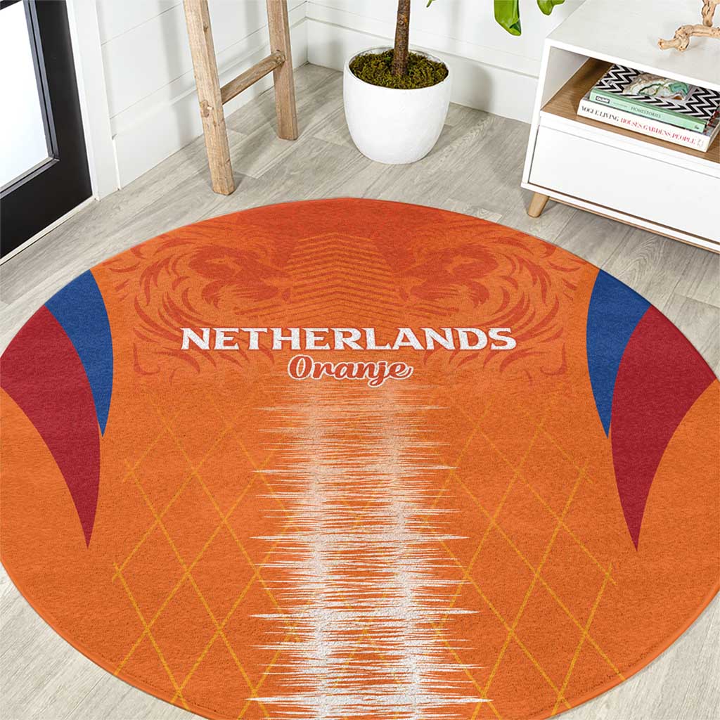 Netherlands Football Round Carpet Go Champions Oranje - Wonder Print Shop