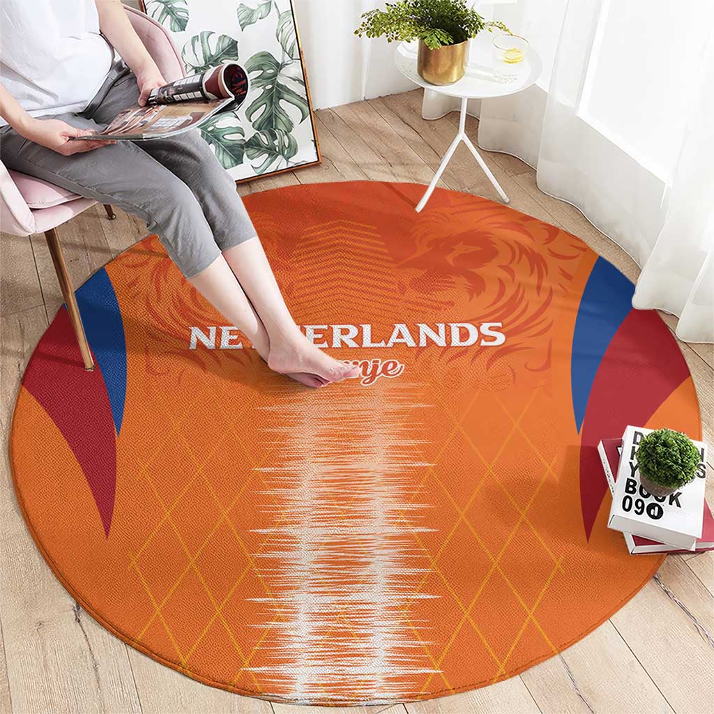 Netherlands Football Round Carpet Go Champions Oranje - Wonder Print Shop