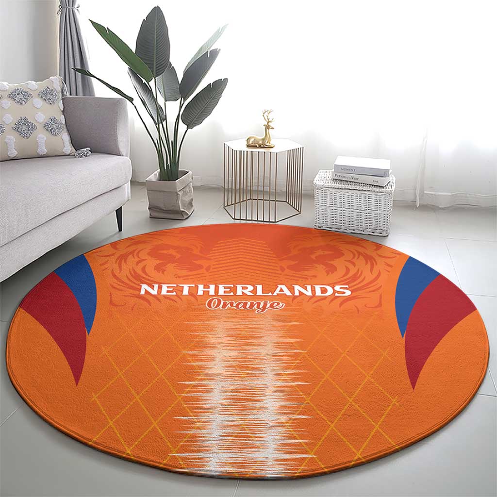 Netherlands Football Round Carpet Go Champions Oranje - Wonder Print Shop