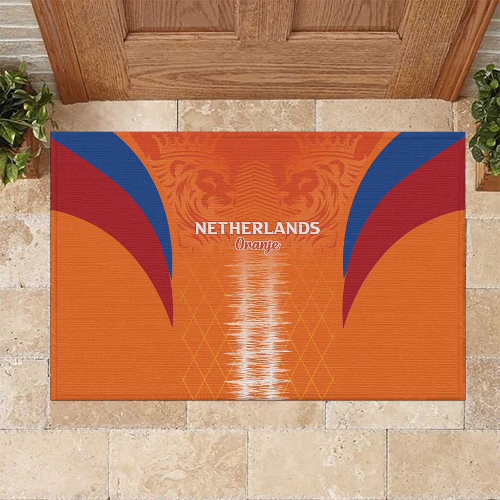 Netherlands Football Rubber Doormat Go Champions Oranje - Wonder Print Shop