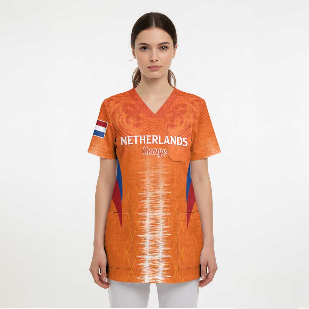 Custom Netherlands Football Scrub Top Go Champions Oranje - Wonder Print Shop