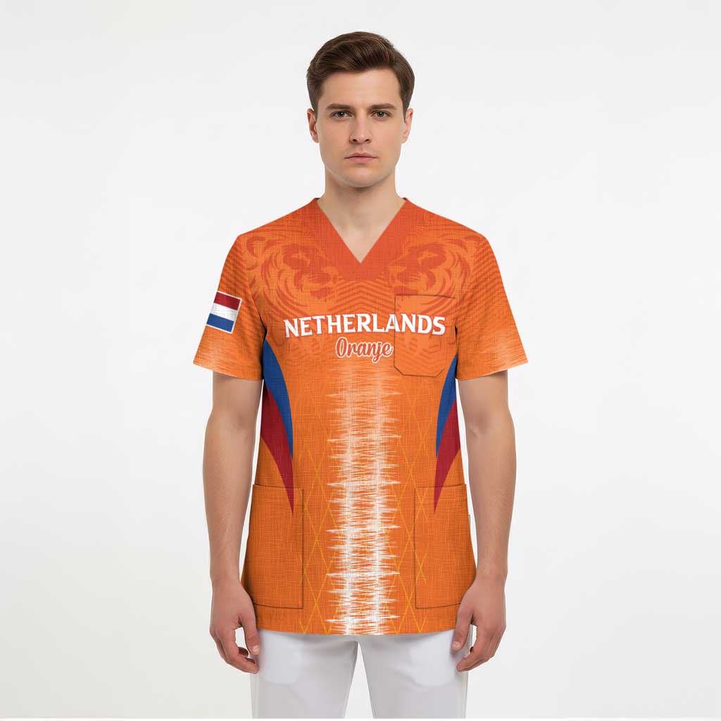 Custom Netherlands Football Scrub Top Go Champions Oranje - Wonder Print Shop