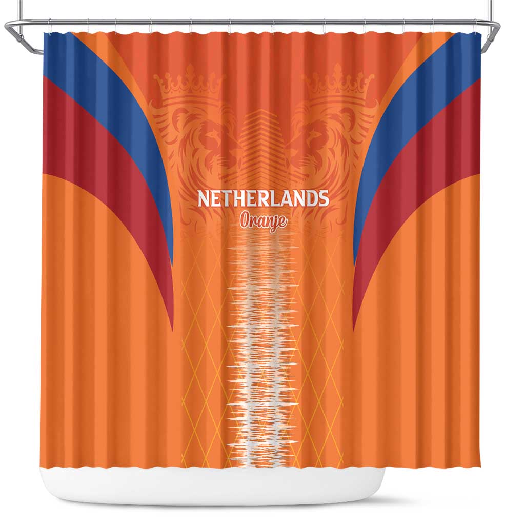 Netherlands Football Shower Curtain Go Champions Oranje - Wonder Print Shop