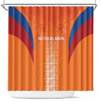 Netherlands Football Shower Curtain Go Champions Oranje - Wonder Print Shop