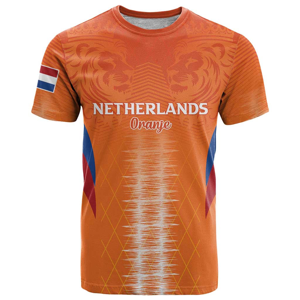 Custom Netherlands Football T Shirt Go Champions Oranje - Wonder Print Shop