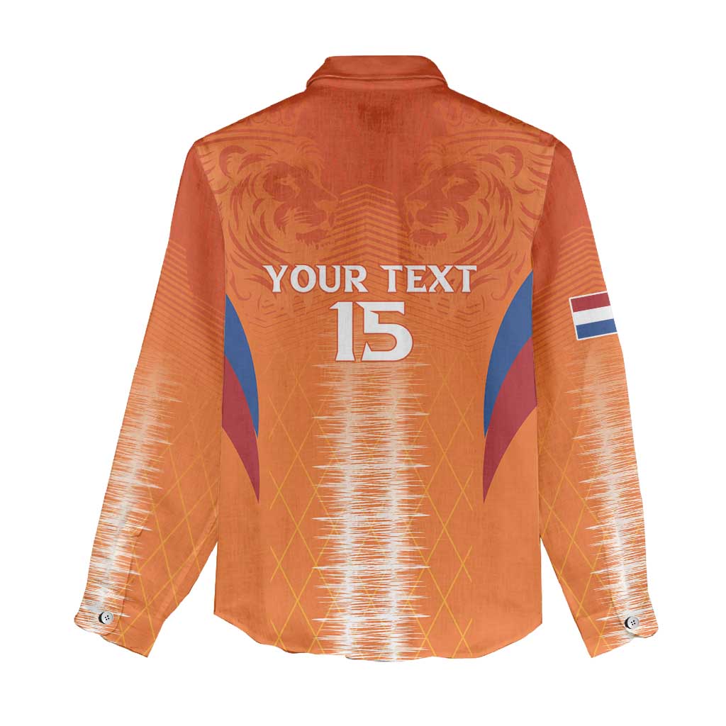 Custom Netherlands Football Women Casual Shirt Go Champions Oranje - Wonder Print Shop