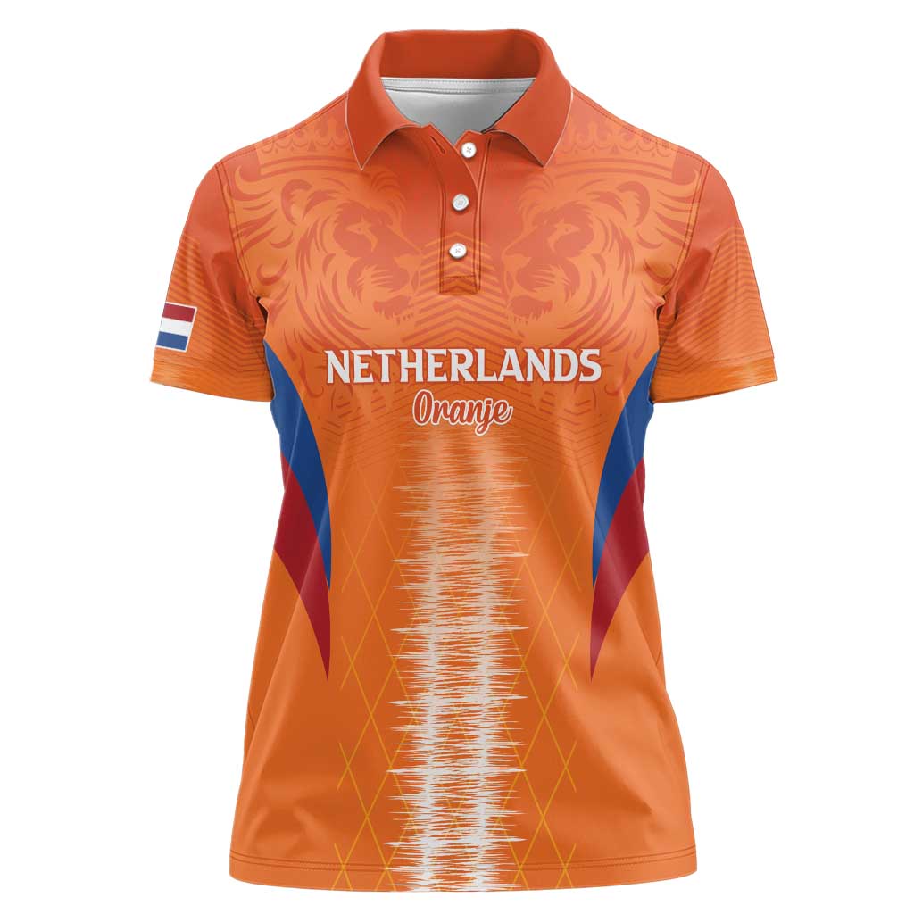 Custom Netherlands Football Women Polo Shirt Go Champions Oranje - Wonder Print Shop