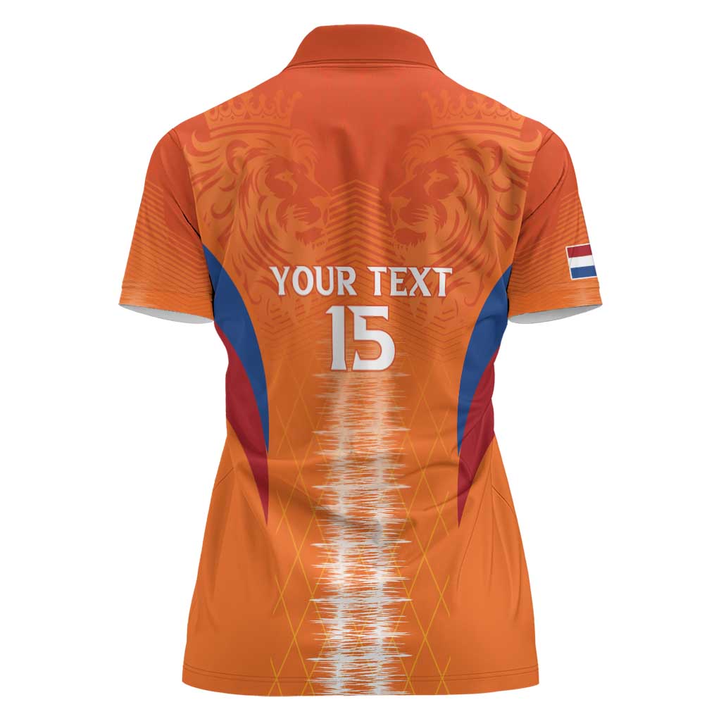 Custom Netherlands Football Women Polo Shirt Go Champions Oranje - Wonder Print Shop
