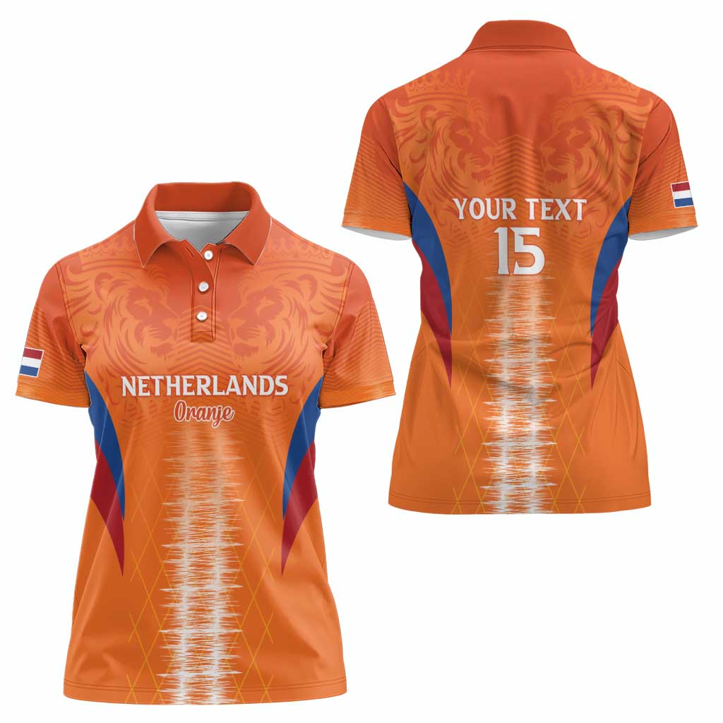 Custom Netherlands Football Women Polo Shirt Go Champions Oranje - Wonder Print Shop