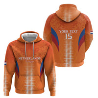 Custom Netherlands Football Zip Hoodie Go Champions Oranje - Wonder Print Shop