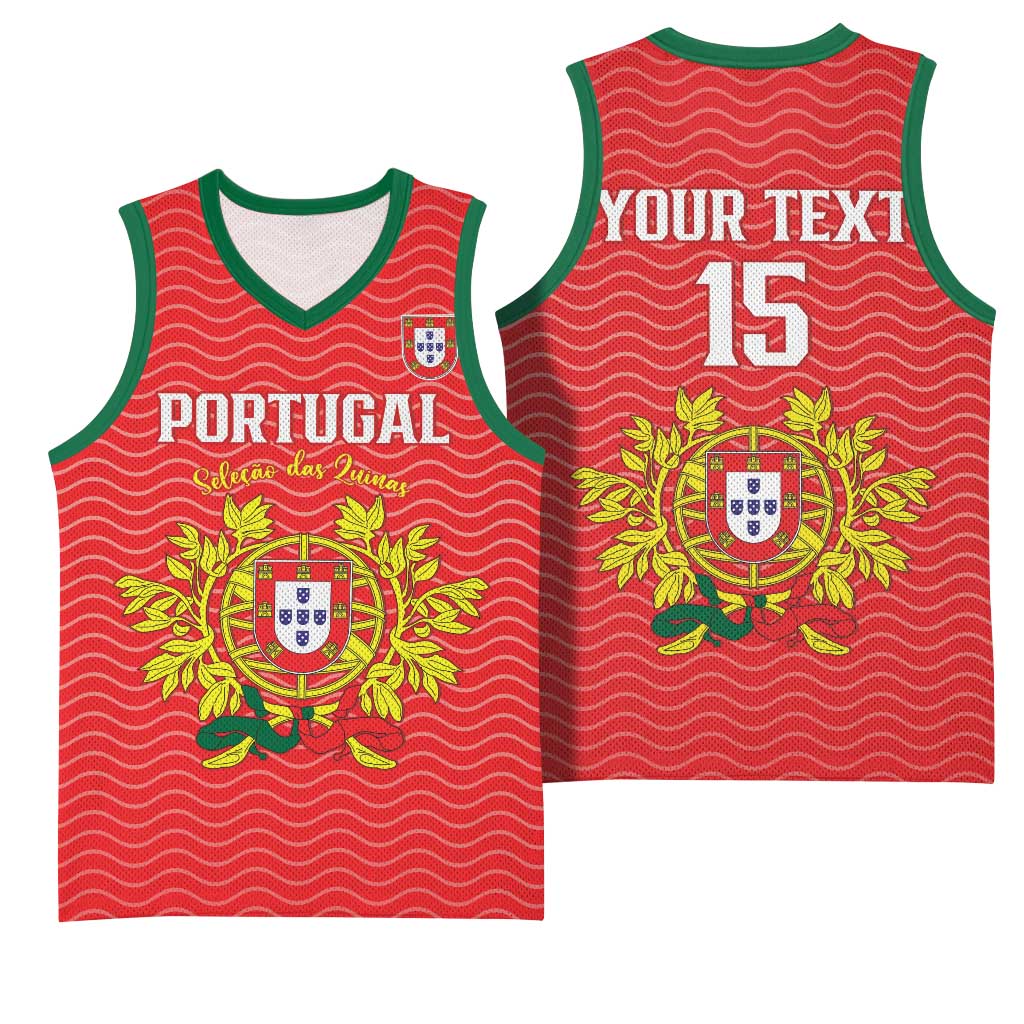 Custom Portugal Football 2026 Basketball Jersey Team of the Quincunxes - Wonder Print Shop