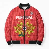 Custom Portugal Football 2026 Bomber Puffer Jacket Team of the Quincunxes - Wonder Print Shop
