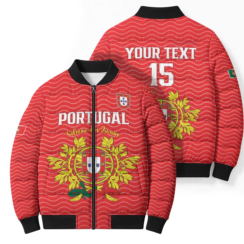 Custom Portugal Football 2026 Bomber Puffer Jacket Team of the Quincunxes - Wonder Print Shop