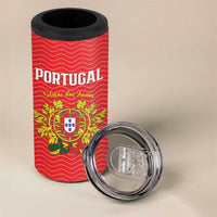 Custom Portugal Football 2026 4 in 1 Can Cooler Tumbler Team of the Quincunxes - Wonder Print Shop