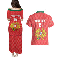 Custom Portugal Football 2026 Couples Matching Puletasi and Hawaiian Shirt Team of the Quincunxes - Wonder Print Shop