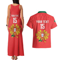 Custom Portugal Football 2026 Couples Matching Tank Maxi Dress and Hawaiian Shirt Team of the Quincunxes - Wonder Print Shop