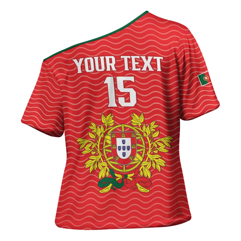 Custom Portugal Football 2026 Cross Shoulder Shirt Team of the Quincunxes - Wonder Print Shop