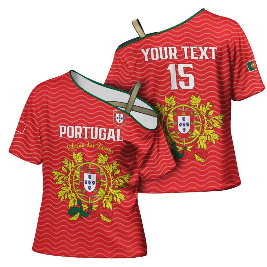 Custom Portugal Football 2026 Cross Shoulder Shirt Team of the Quincunxes - Wonder Print Shop