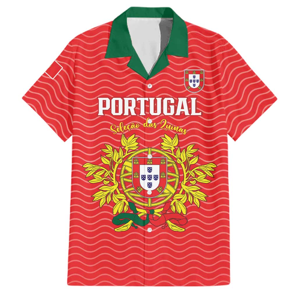 Custom Portugal Football 2026 Family Matching Long Sleeve Bodycon Dress and Hawaiian Shirt Team of the Quincunxes - Wonder Print Shop