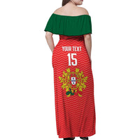 Custom Portugal Football 2026 Family Matching Off Shoulder Maxi Dress and Hawaiian Shirt Team of the Quincunxes - Wonder Print Shop