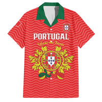 Custom Portugal Football 2026 Family Matching Off Shoulder Short Dress and Hawaiian Shirt Team of the Quincunxes - Wonder Print Shop