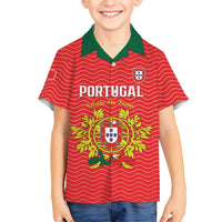 Custom Portugal Football 2026 Family Matching Off Shoulder Short Dress and Hawaiian Shirt Team of the Quincunxes - Wonder Print Shop