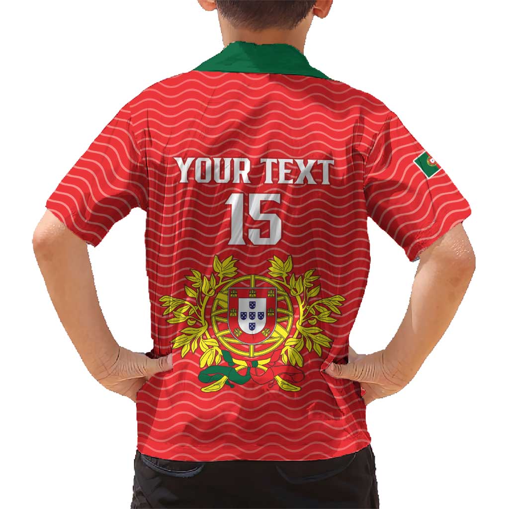 Custom Portugal Football 2026 Family Matching Short Sleeve Bodycon Dress and Hawaiian Shirt Team of the Quincunxes - Wonder Print Shop