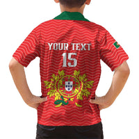 Custom Portugal Football 2026 Family Matching Short Sleeve Bodycon Dress and Hawaiian Shirt Team of the Quincunxes - Wonder Print Shop