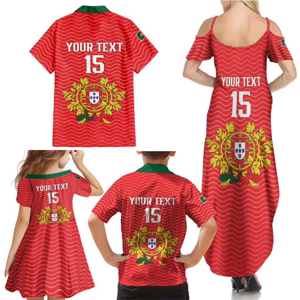 Custom Portugal Football 2026 Family Matching Summer Maxi Dress and Hawaiian Shirt Team of the Quincunxes - Wonder Print Shop