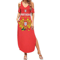 Custom Portugal Football 2026 Family Matching Summer Maxi Dress and Hawaiian Shirt Team of the Quincunxes - Wonder Print Shop
