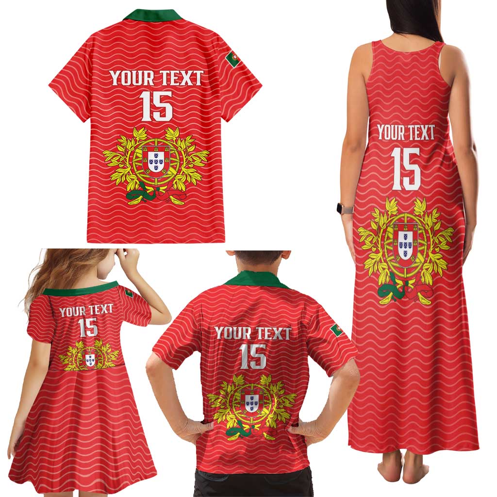 Custom Portugal Football 2026 Family Matching Tank Maxi Dress and Hawaiian Shirt Team of the Quincunxes - Wonder Print Shop