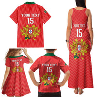 Custom Portugal Football 2026 Family Matching Tank Maxi Dress and Hawaiian Shirt Team of the Quincunxes - Wonder Print Shop