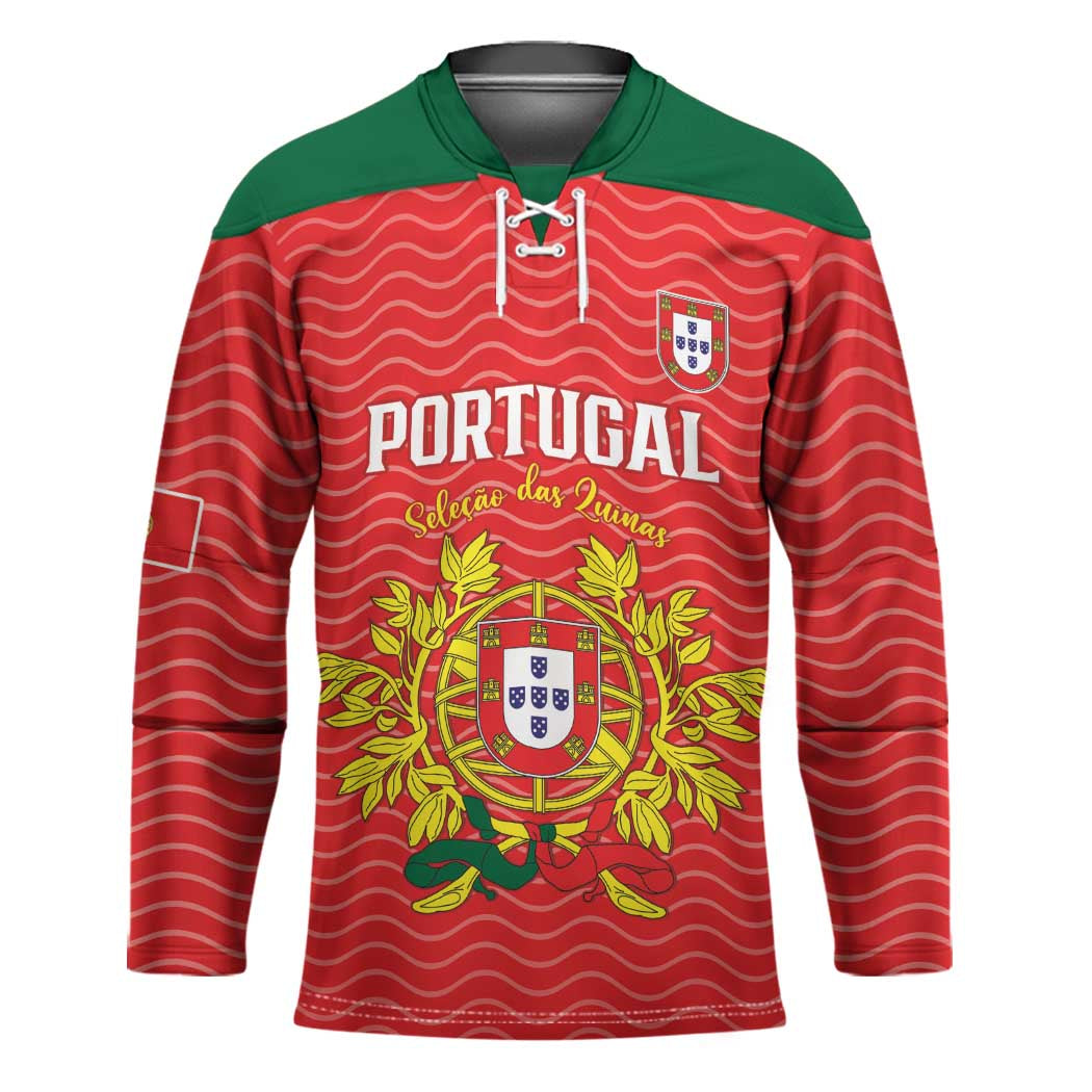 Custom Portugal Football 2026 Hockey Jersey Team of the Quincunxes - Wonder Print Shop