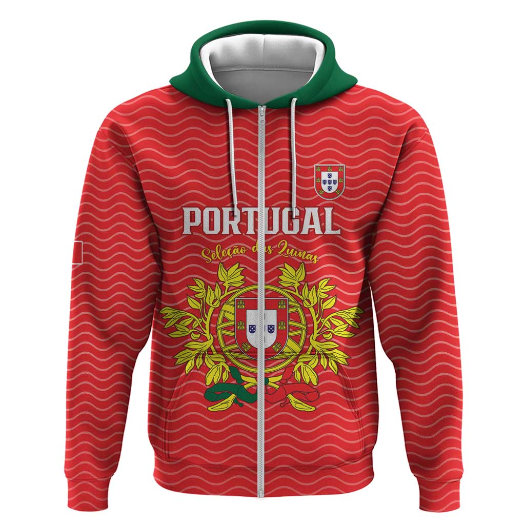 Custom Portugal Football 2026 Hoodie Team of the Quincunxes - Wonder Print Shop
