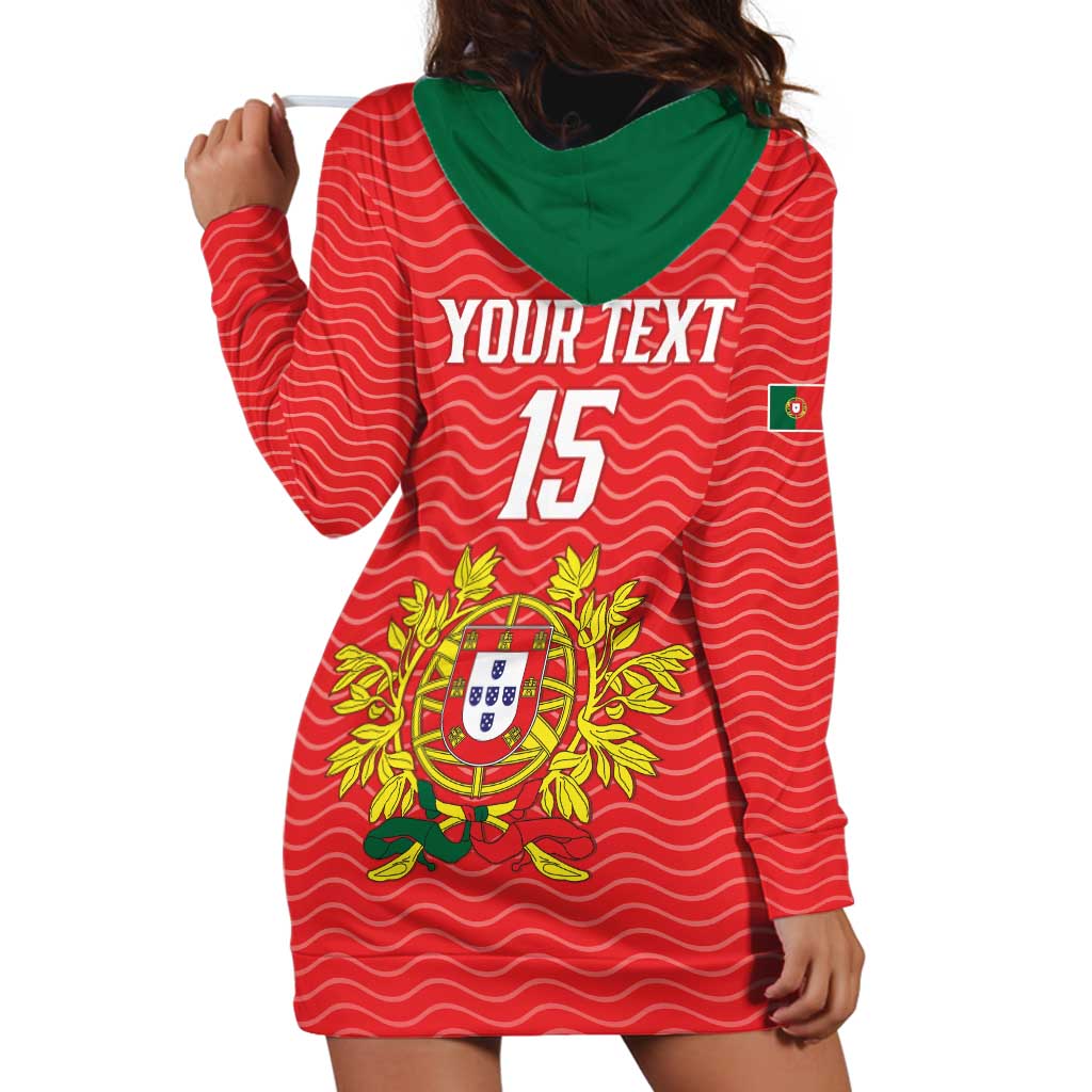 Custom Portugal Football 2026 Hoodie Dress Team of the Quincunxes - Wonder Print Shop