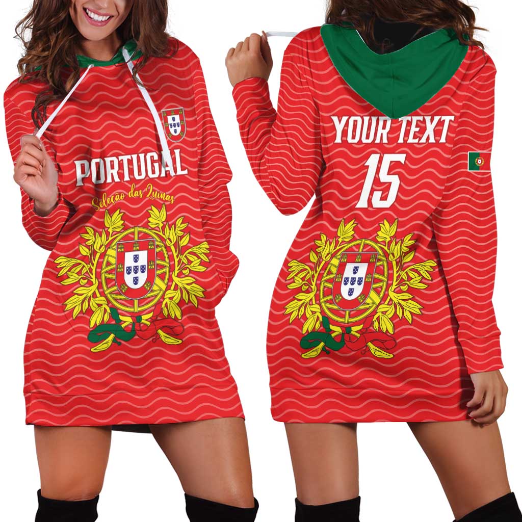 Custom Portugal Football 2026 Hoodie Dress Team of the Quincunxes - Wonder Print Shop