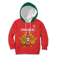 Custom Portugal Football 2026 Kid Hoodie Team of the Quincunxes - Wonder Print Shop