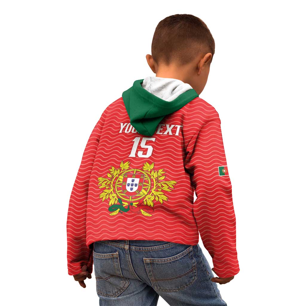 Custom Portugal Football 2026 Kid Hoodie Team of the Quincunxes - Wonder Print Shop