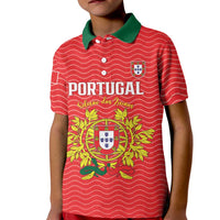 Custom Portugal Football 2026 Kid Polo Shirt Team of the Quincunxes - Wonder Print Shop