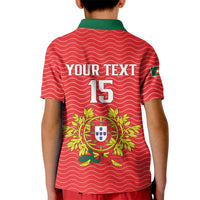 Custom Portugal Football 2026 Kid Polo Shirt Team of the Quincunxes - Wonder Print Shop