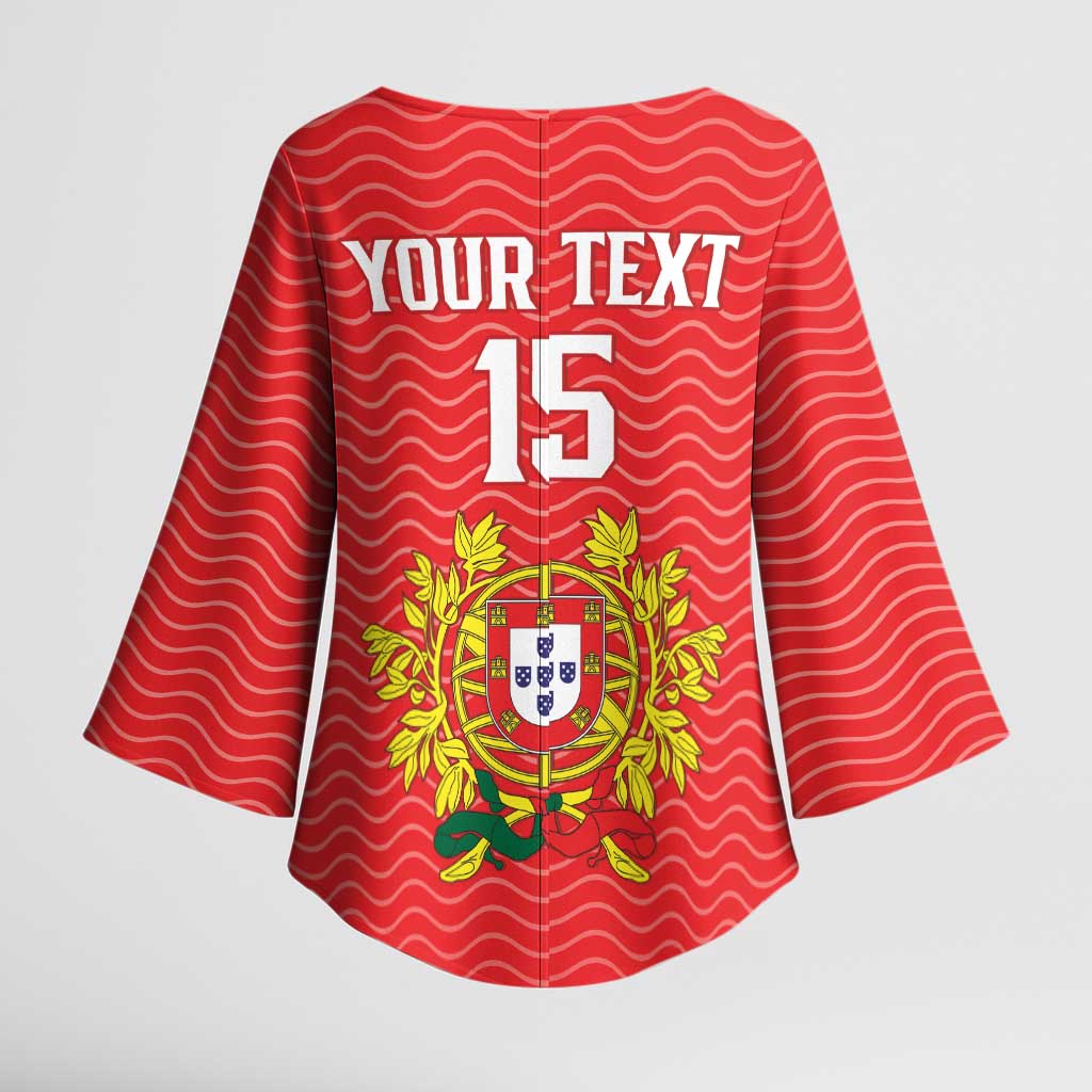 Custom Portugal Football 2026 Kimono Sleeve Blouse Team of the Quincunxes - Wonder Print Shop