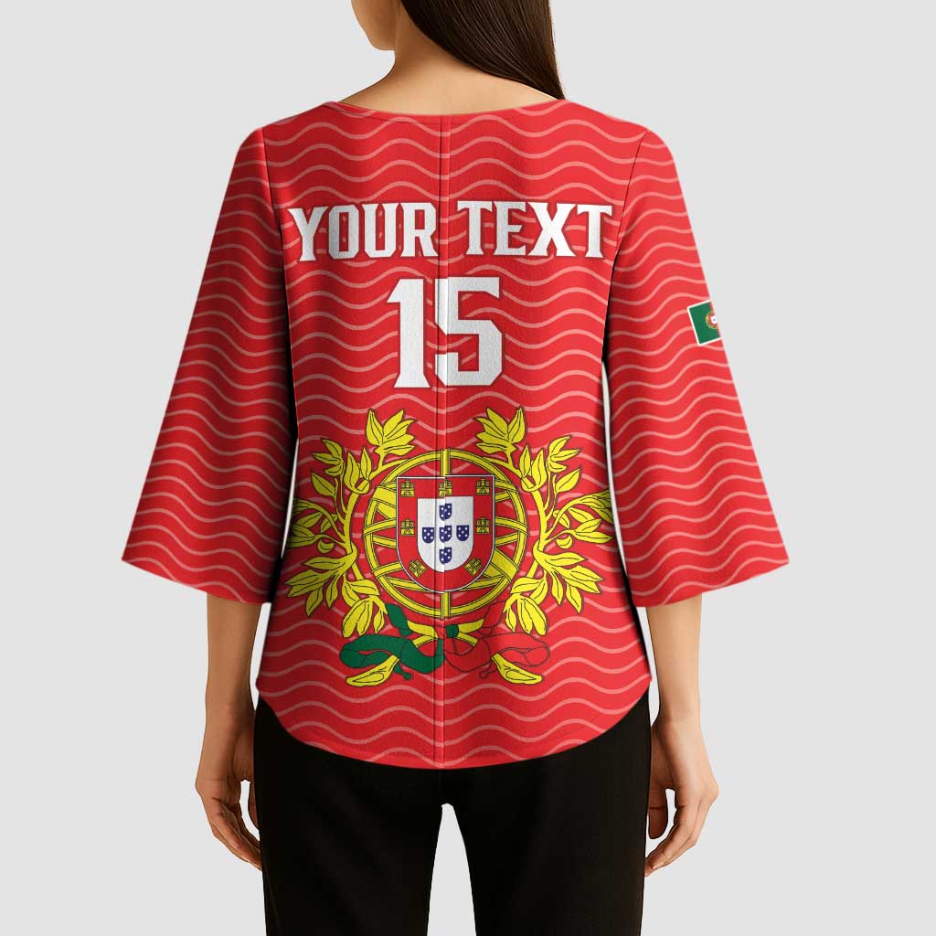Custom Portugal Football 2026 Kimono Sleeve Blouse Team of the Quincunxes - Wonder Print Shop
