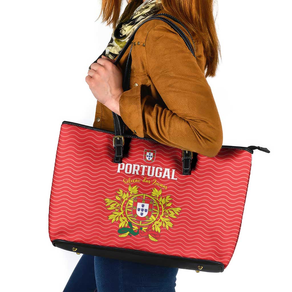 Portugal Football 2026 Leather Tote Bag Team of the Quincunxes - Wonder Print Shop