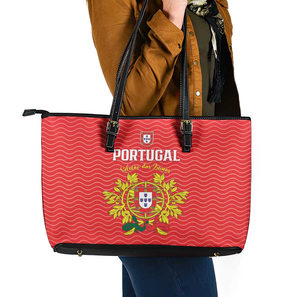 Portugal Football 2026 Leather Tote Bag Team of the Quincunxes - Wonder Print Shop