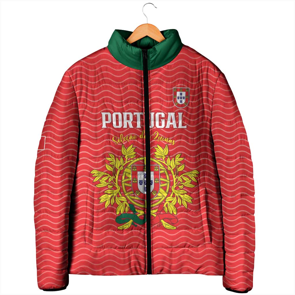 Custom Portugal Football 2026 Padded Jacket Team of the Quincunxes - Wonder Print Shop